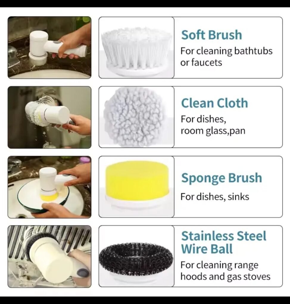 Brosse électique de nettoyage sans fils (spin Scrubber)